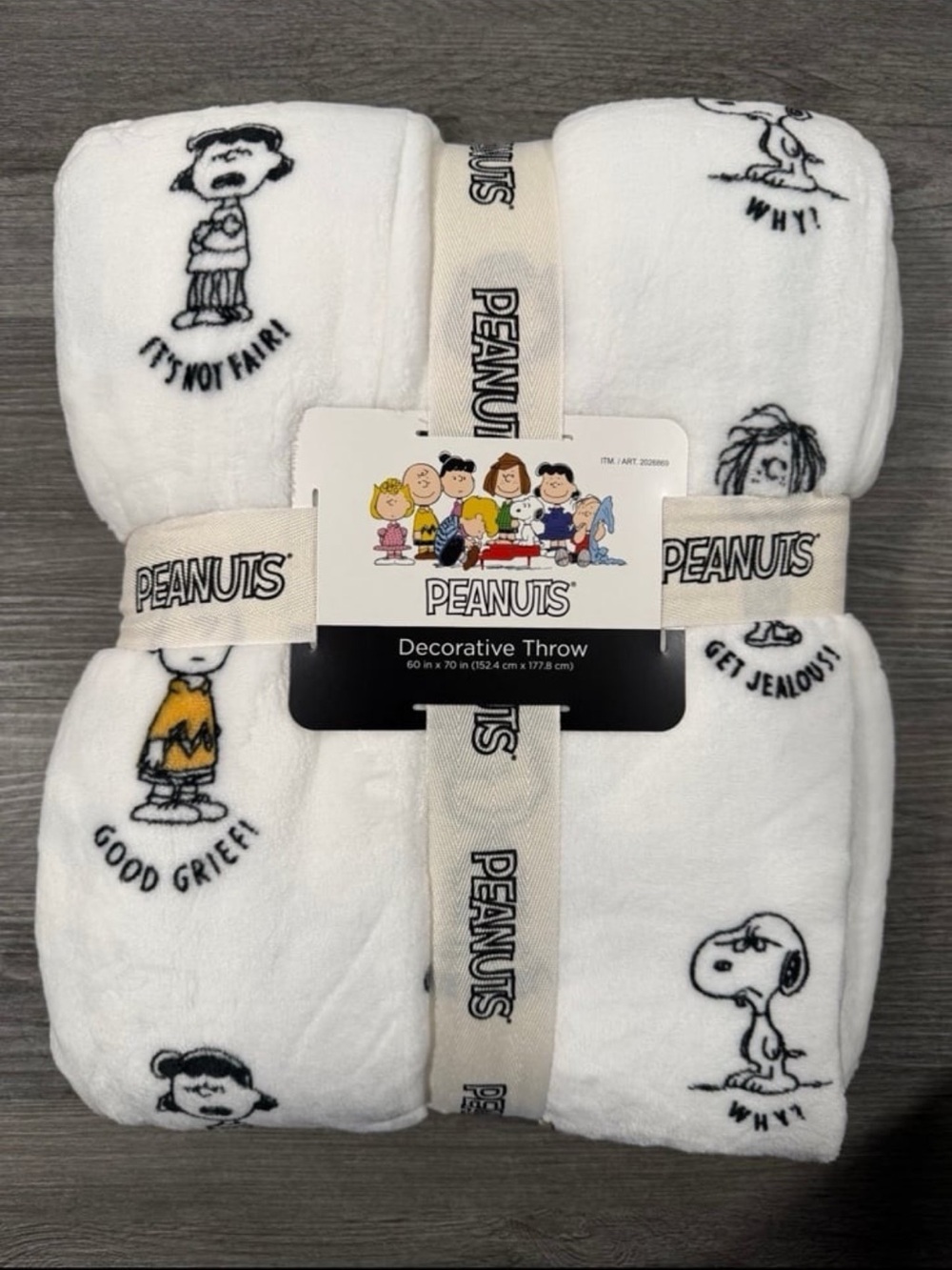 Peanuts Snoopy Throw Blanket Snoopy And Friends 60”x70” NWT